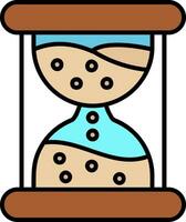 Sand clock Line Filled Icon vector