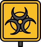 Biohazard Line Filled Icon vector