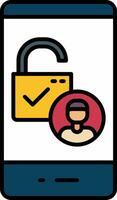 Access Line Filled Icon vector