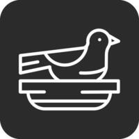 Brids in Nest Vector Icon