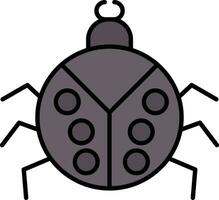 Beetle Line Filled Icon vector