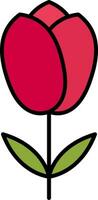 Tulip Line Filled Icon vector