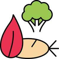 Dietary Food Line Filled Icon vector