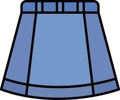 Skirt Line Filled Icon vector