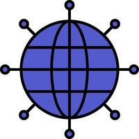 Networking Line Filled Icon vector