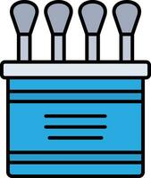 Cotton Swab Line Filled Icon vector