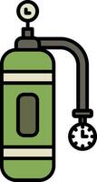 Oxygen Tank Line Filled Icon vector