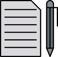 Document Line Filled Icon vector