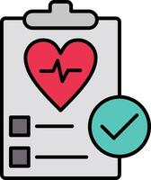 Health Check Line Filled Icon vector