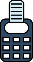 Point Of Service Line Filled Icon vector