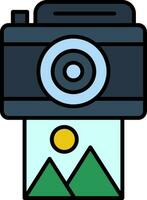 Camera Line Filled Icon vector