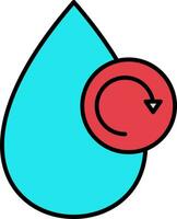 Water Recycle Line Filled Icon vector