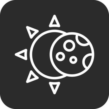 Solar Eclipse Vector Icon