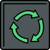 Roundabout Line Filled Icon vector