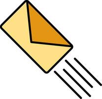 Express Mail Line Filled Icon vector