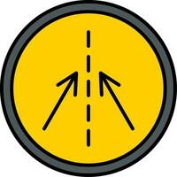 Keep In Line Line Filled Icon vector