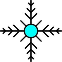 Snowflake Line Filled Icon vector