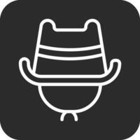 icono de vector de sombrero de vaquero