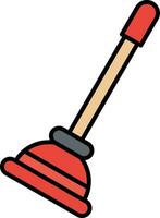 Plunger Line Filled Icon vector