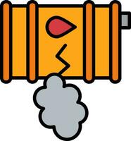 Oil Leak Line Filled Icon vector