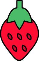 Strawberry Line Filled Icon vector