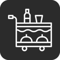 Airplane Food Trolley Vector Icon