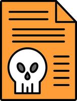 Document Line Filled Icon vector