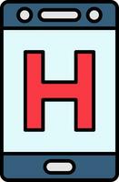 Hospital Line Filled Icon vector