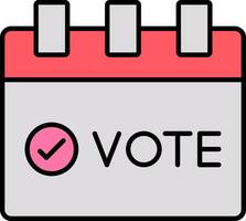 Elections Line Filled Icon vector