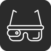 icono de vector de gafas inteligentes