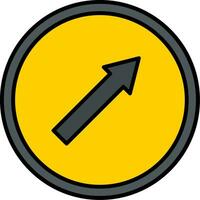 keep Right Line Filled Icon vector