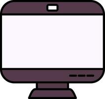 Monitor Line Filled Icon vector