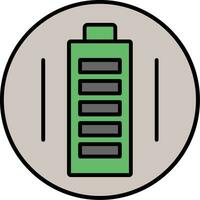 Battery Line Filled Icon vector