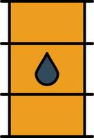 Oil Barrel Line Filled Icon vector
