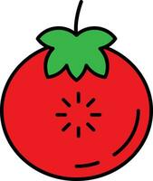 tomate línea lleno icono vector