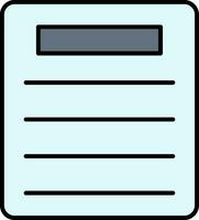 Document Line Filled Icon vector