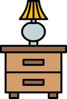 Wardrobe Line Filled Icon vector