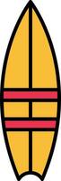 Surfboard Line Filled Icon vector