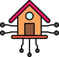 Smart Home Line Filled Icon vector