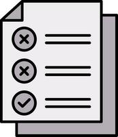 Check List Line Filled Icon vector