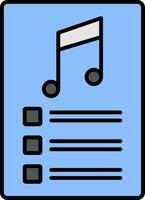 PlayList Line Filled Icon vector