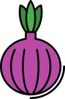 Onion Line Filled Icon vector