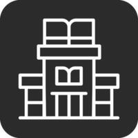 icono de vector de edificio de biblioteca