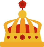 Crown Line Filled Icon vector