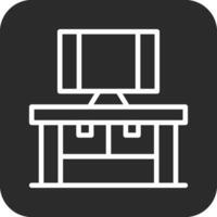Computer Table Vector Icon