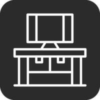 Computer Table Vector Icon