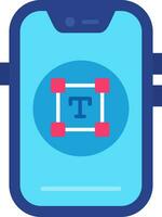 Type Line Filled Icon vector