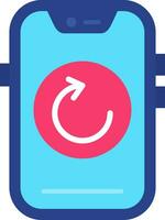 Reload Line Filled Icon vector