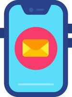 Email Line Filled Icon vector