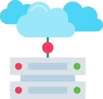 Cloud data Line Filled Icon vector